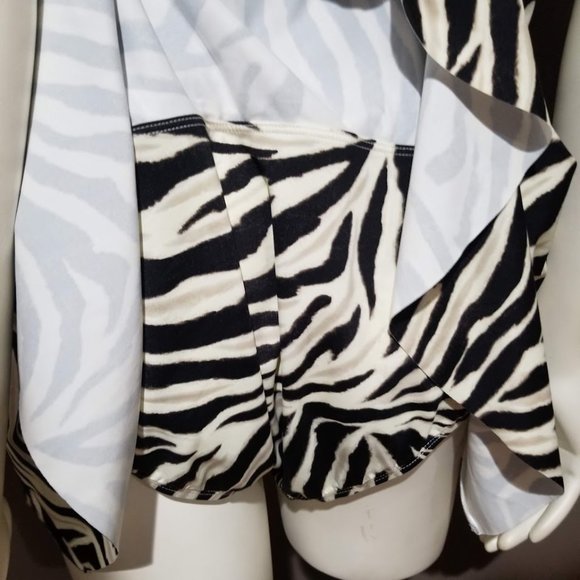 Lauren Ralph Lauren Plus Size Skirted One Piece Swimsuit Zebra Print - Picture 5 of 16